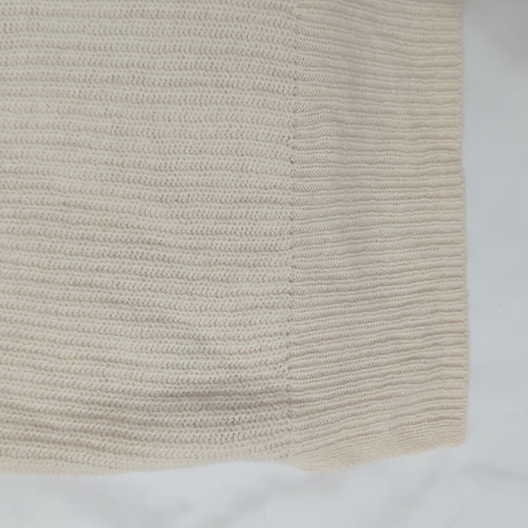 Madewell Lyle Ribbed Henley Sweater, Color Cream Size XXS - Picture 11 of 14